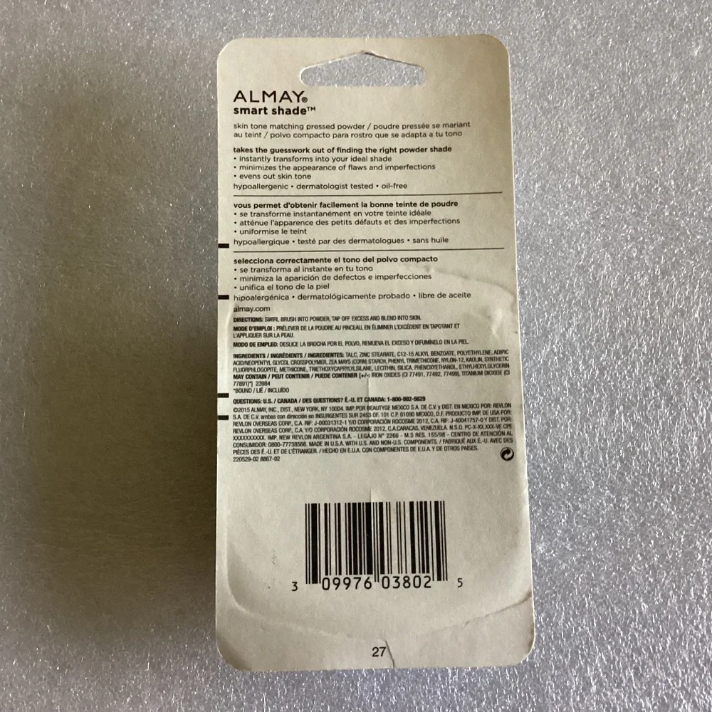 Almay Smart Shade skin tone matching pressed powder 200 Light/Medium